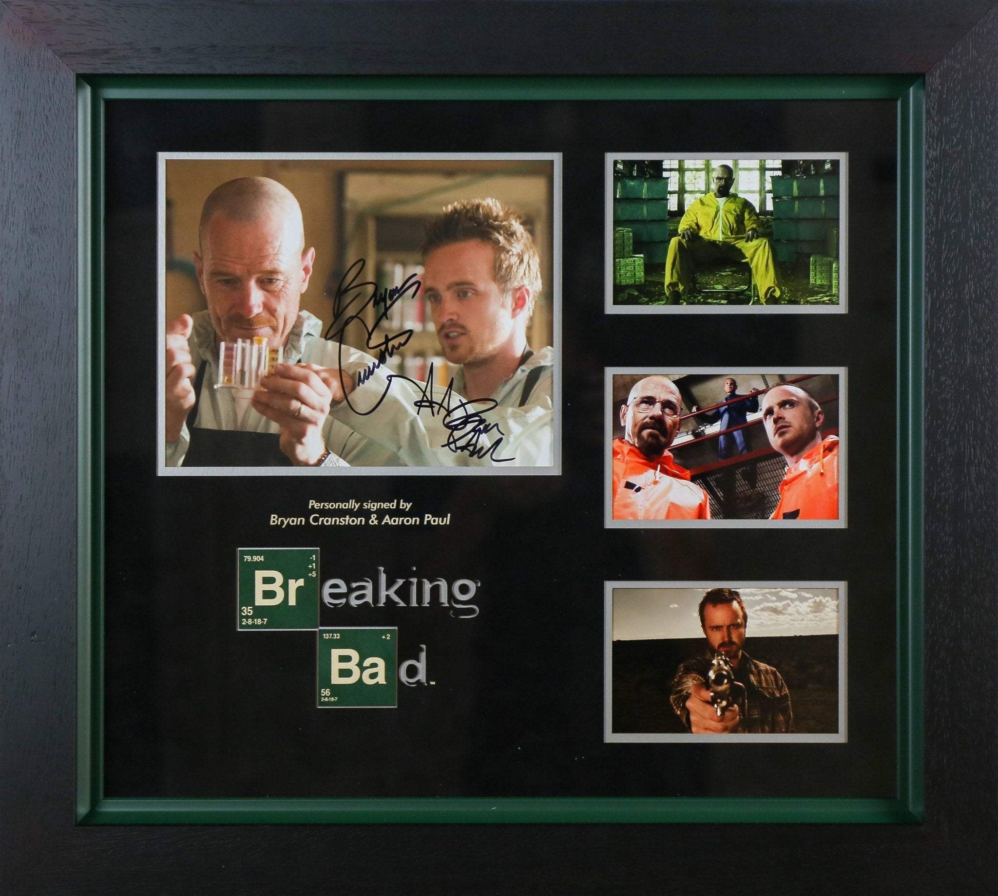 Bryan Cranston and Aaron Paul Signed Breaking Bad 12x8 Photograph Framed Display - Memorabilia Framers Shop